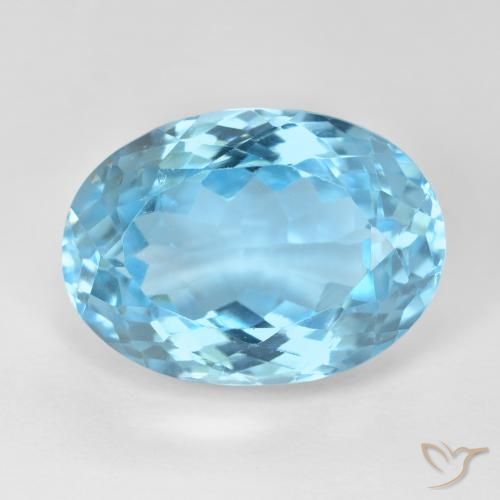 15.38ct Natural Azul Suíço Topázio, oval, VS