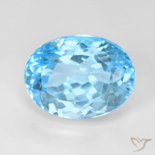 12.83ct Natural Azul Suíço Topázio, oval, VS
