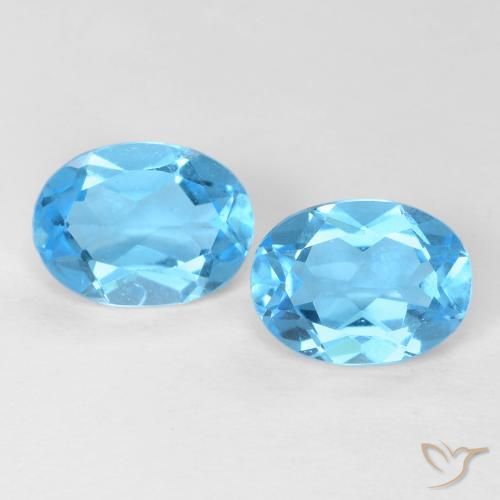 3.00ctw Natural Azul Suíço Topázio, oval, VS