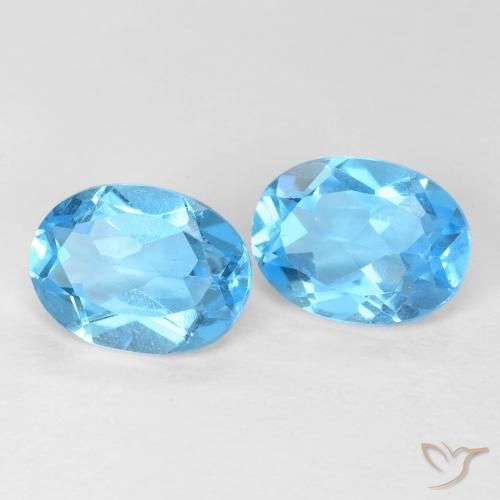 Pedras preciosas de Topázio Azul Suíço natural de 3.00 ct, oval, VS