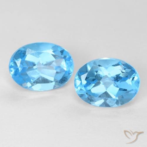 3.48ctw Natural Azul Suíço Topázio, oval, VVS-VS