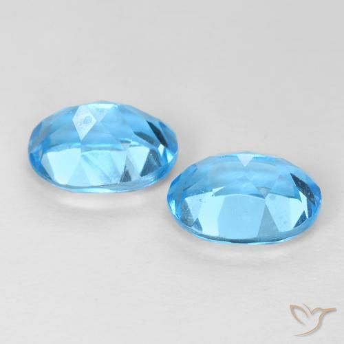 Pedras preciosas de Topázio Azul Suíço natural de 3.48 ct, oval, VVS-VS