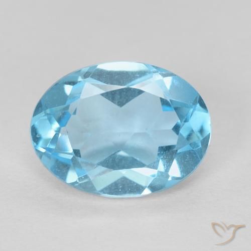 1.42ct Natural Azul Suíço Topázio, oval, VVS-VS