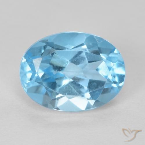 1.81ct Natural Azul Suíço Topázio, oval, VS