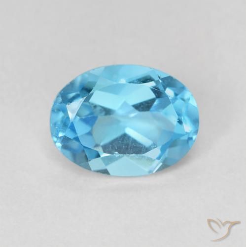 1.68ct Natural Azul Suíço Topázio, oval, VS