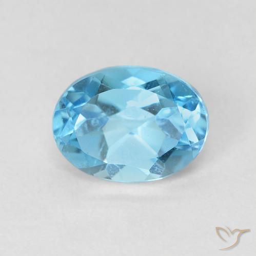 1.77ct Natural Azul Suíço Topázio, oval, VS