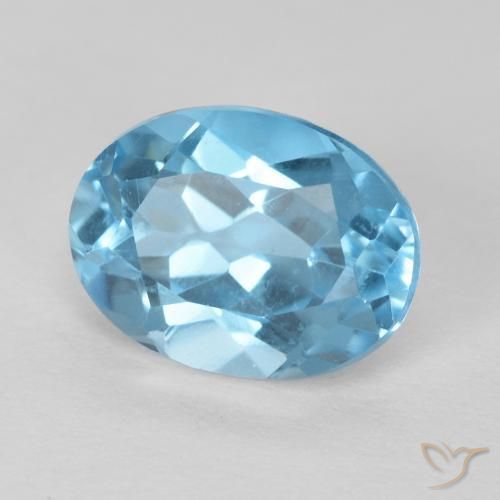 Topázio Azul Suíço Natural 1.67ct, oval, VS