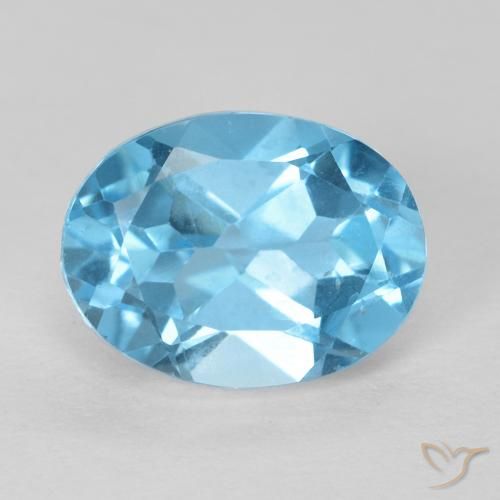 1.76ct Natural Azul Suíço Topázio, oval, VS
