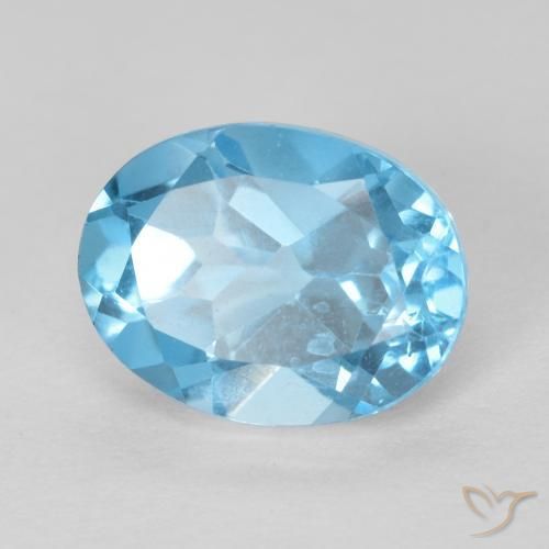 Topázio Azul Suíço Natural 1.76ct, oval, VS
