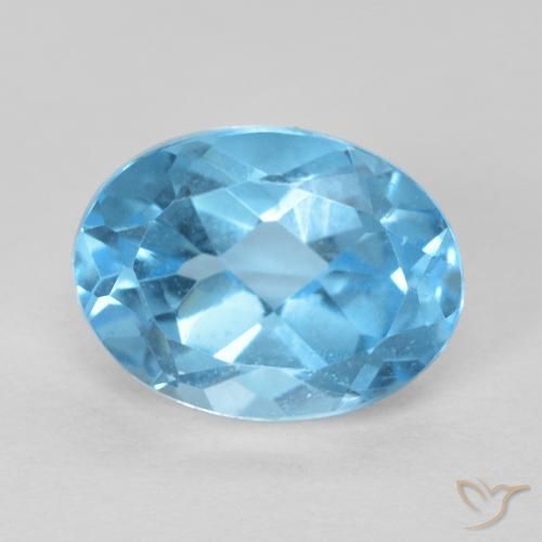 1.65ct Natural Azul Suíço Topázio, oval, VS