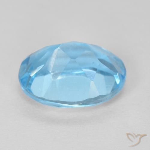 Topázio Azul Suíço Natural 1.65ct, oval, VS