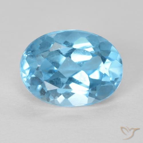 1.61ct Natural Azul Suíço Topázio, oval, VS