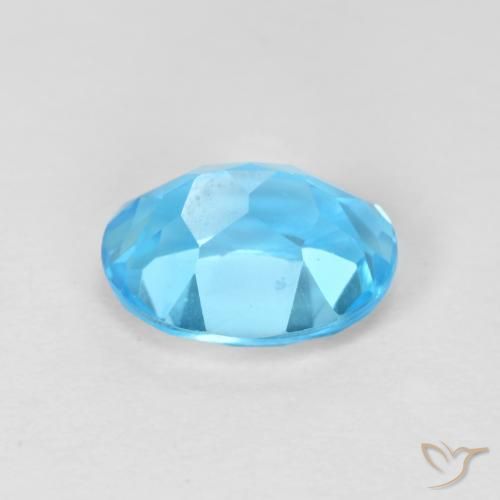 Topázio Azul Suíço Natural 1.77ct, oval, VVS-VS