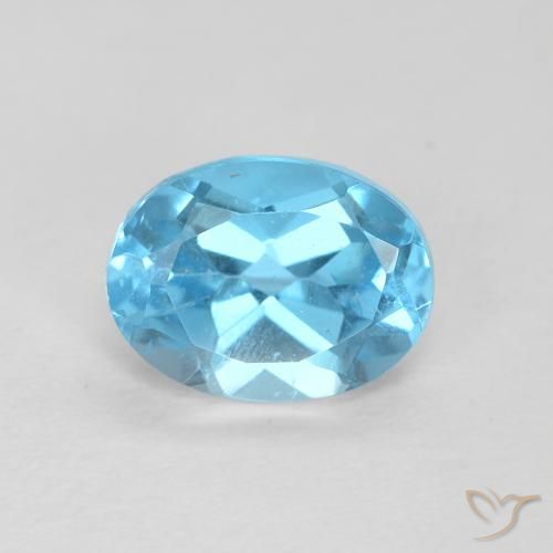 1.72ct Natural Azul Suíço Topázio, oval, VS