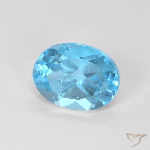 Topázio Azul Suíço Natural 1.72ct, oval, VS