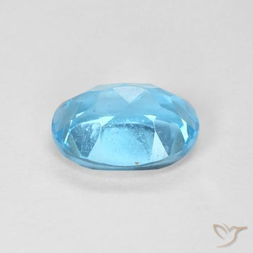 Topázio Azul Suíço Natural 1.65ct, oval, VS