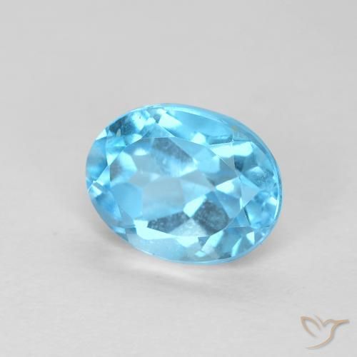 Topázio Azul Suíço Natural 1.69ct, oval, VS