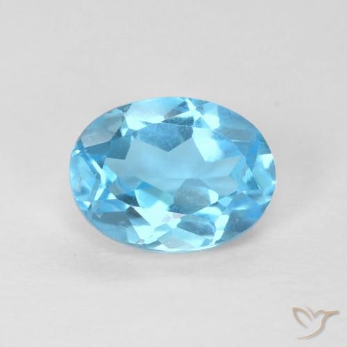 1.66ct Natural Azul Suíço Topázio, oval, VS