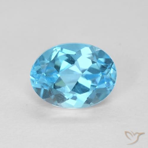 1.75ct Natural Azul Suíço Topázio, oval, VVS