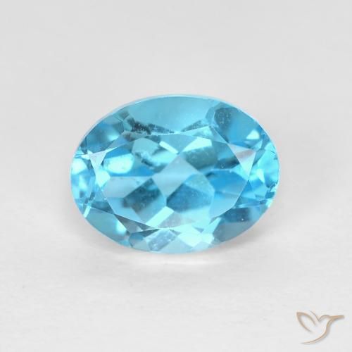 1.78ct Natural Azul Suíço Topázio, oval, VVS