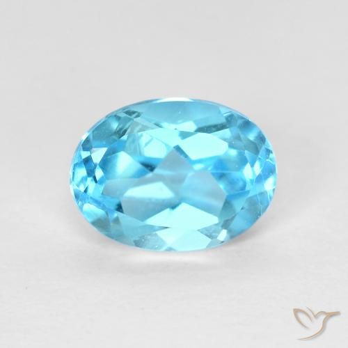 1.66ct Natural Azul Suíço Topázio, oval, VVS-VS