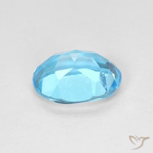 Topázio Azul Suíço Natural 1.66ct, oval, VVS-VS