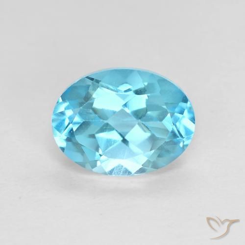 1.69ct Natural Azul Suíço Topázio, oval, VVS-VS