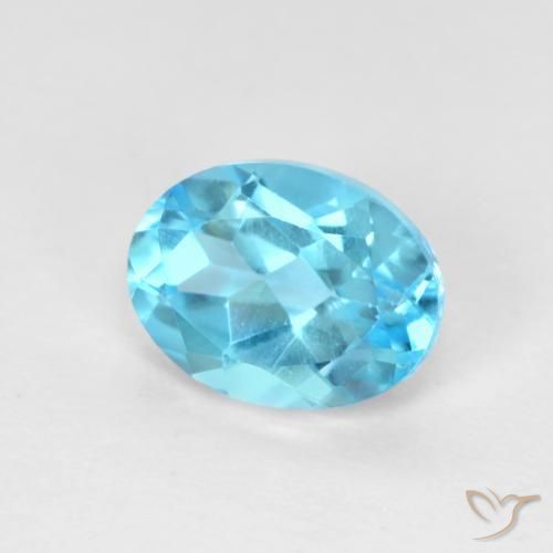 Topázio Azul Suíço Natural 1.69ct, oval, VVS-VS