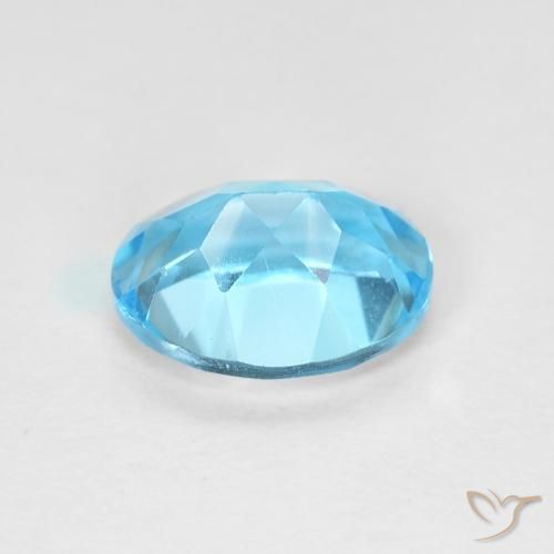 Topázio Azul Suíço Natural 1.69ct, oval, VVS-VS