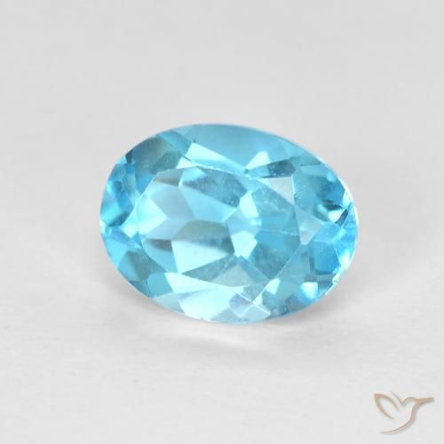 Topázio Azul Suíço Natural 1.77ct, oval, VVS