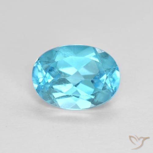 1.60ct Natural Azul Suíço Topázio, oval, VVS