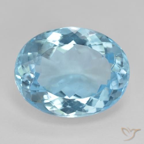 18.70ct Natural Azul Suíço Topázio, oval, VVS-VS
