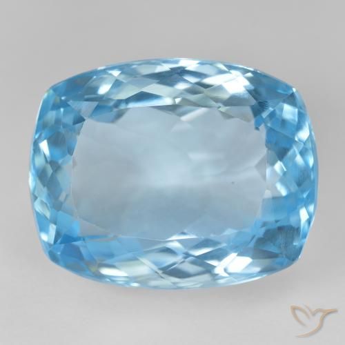 29.55ct Natural Azul Suíço Topázio, Almofada, VVS-VS