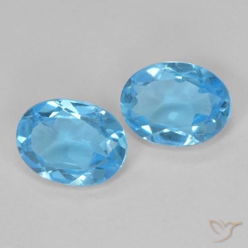 2.76ctw Natural Azul Suíço Topázio, oval, VS