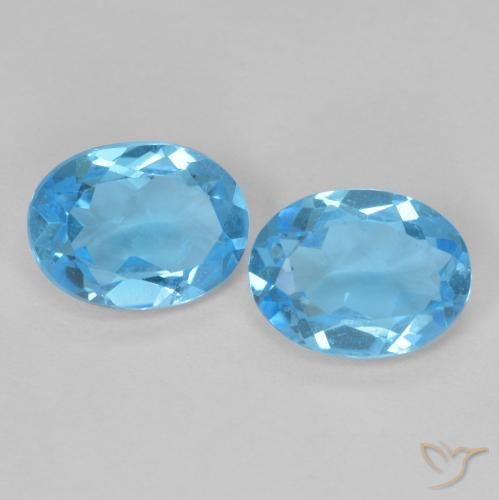 Pedras preciosas de Topázio Azul Suíço natural de 2.76 ct, oval, VS