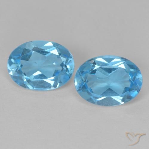 3.06ctw Natural Azul Suíço Topázio, oval, VVS-VS