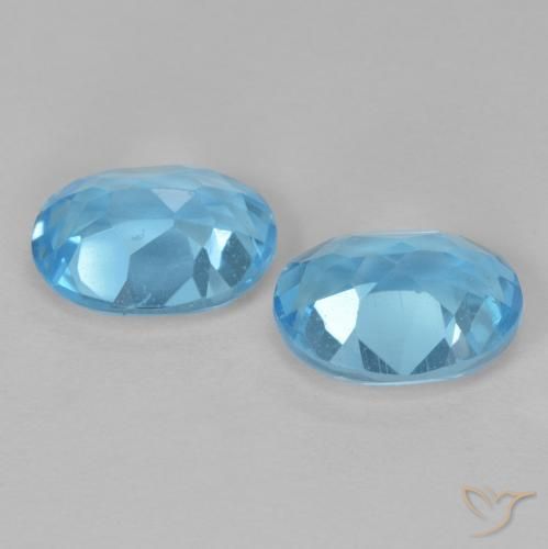 Pedras preciosas de Topázio Azul Suíço natural de 3.06 ct, oval, VVS-VS