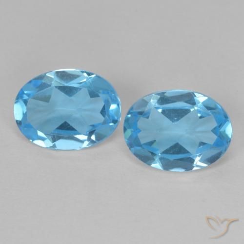 2.61ctw Natural Azul Suíço Topázio, oval, VVS-VS