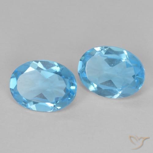 Pedras preciosas de Topázio Azul Suíço natural de 2.61 ct, oval, VVS-VS