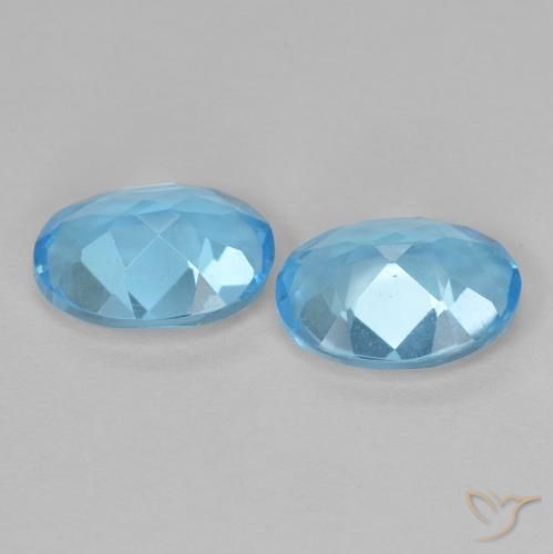 Pedras preciosas de Topázio Azul Suíço natural de 2.61 ct, oval, VVS-VS