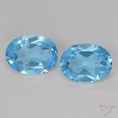 2.69ctw Natural Azul Suíço Topázio, oval, VVS-VS
