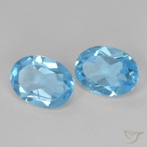 Pedras preciosas de Topázio Azul Suíço natural de 2.69 ct, oval, VVS-VS