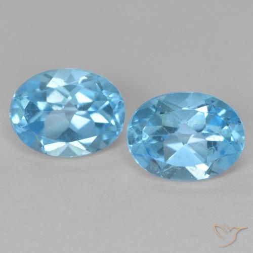3.38ctw Natural Azul Suíço Topázio, oval, VVS-VS