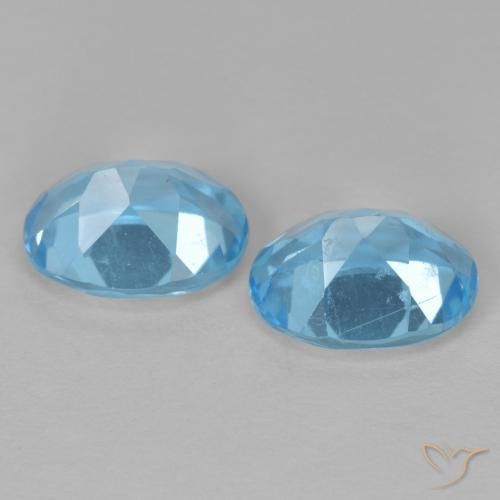 Pedras preciosas de Topázio Azul Suíço natural de 3.38 ct, oval, VVS-VS
