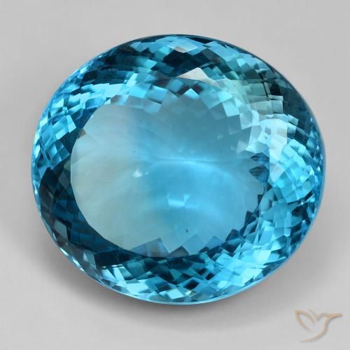 Topázio Londres Azul Natural 88.10ct, oval, IF