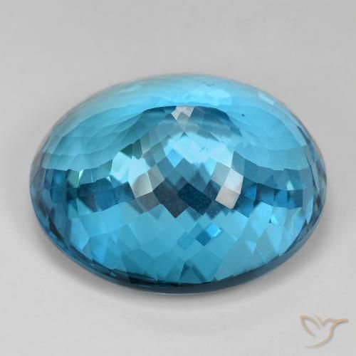 Topázio Londres Azul Natural 88.10ct, oval, IF