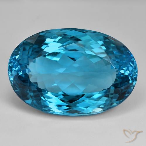 138.23ct Natural Londres Azul Topázio, oval, IF