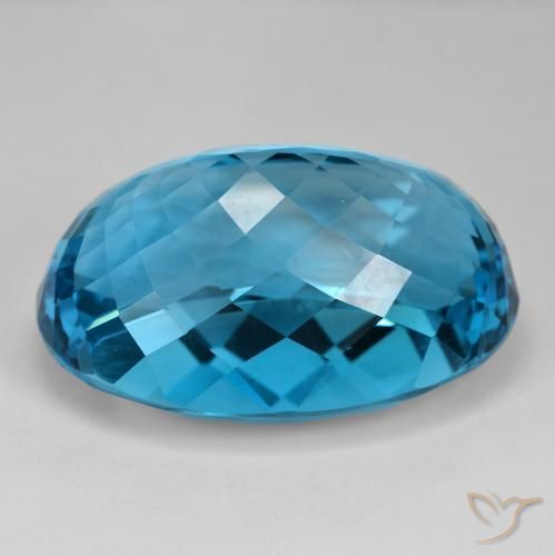 Topázio Londres Azul Natural 138.23ct, oval, IF