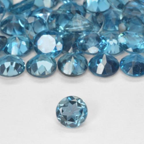 Topázio Londres Azul Natural 0.55ct, Redondo, VS