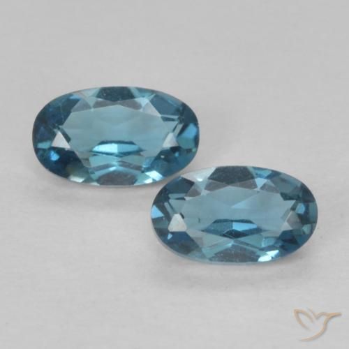 0.60ctw Natural Londres Azul Topázio, oval, VVS-VS